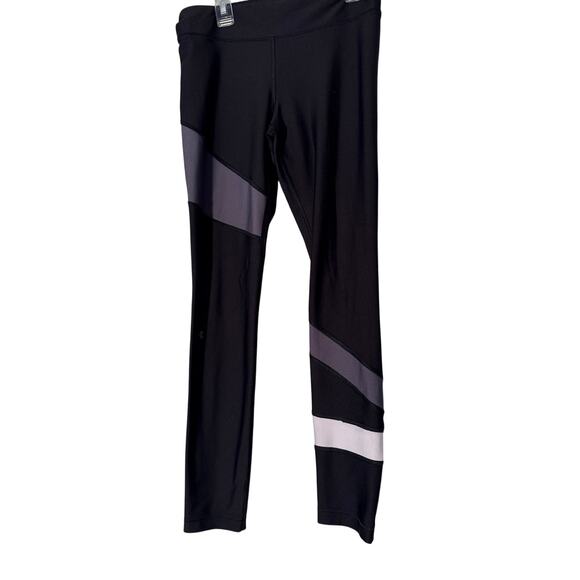 Under Armour Pants - Under Armour Women's HeatGear Leggings Black with Grey and White Panes=ls SzM